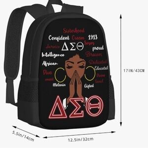Delta Sigma Theta Black Backpack